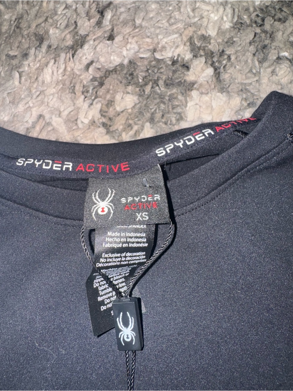 Spyder Black and Red Activewear Hang Tag - Picture 4 of 5